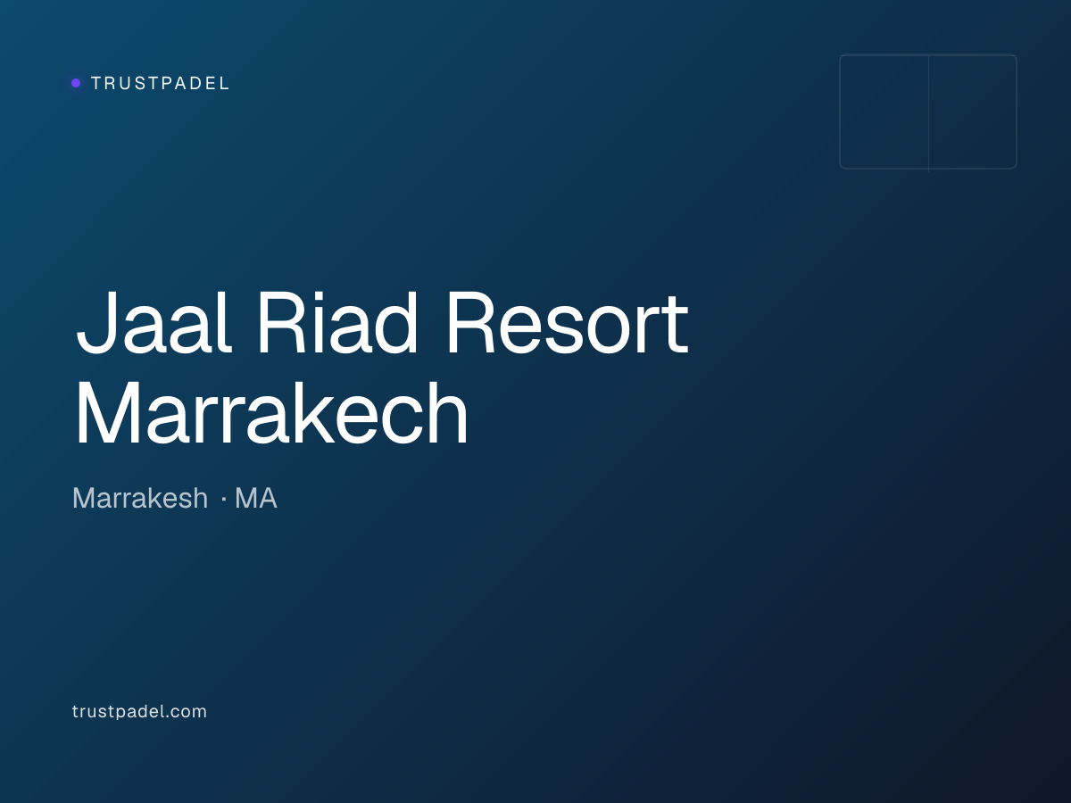 Jaal Riad Resort Marrakech padel club