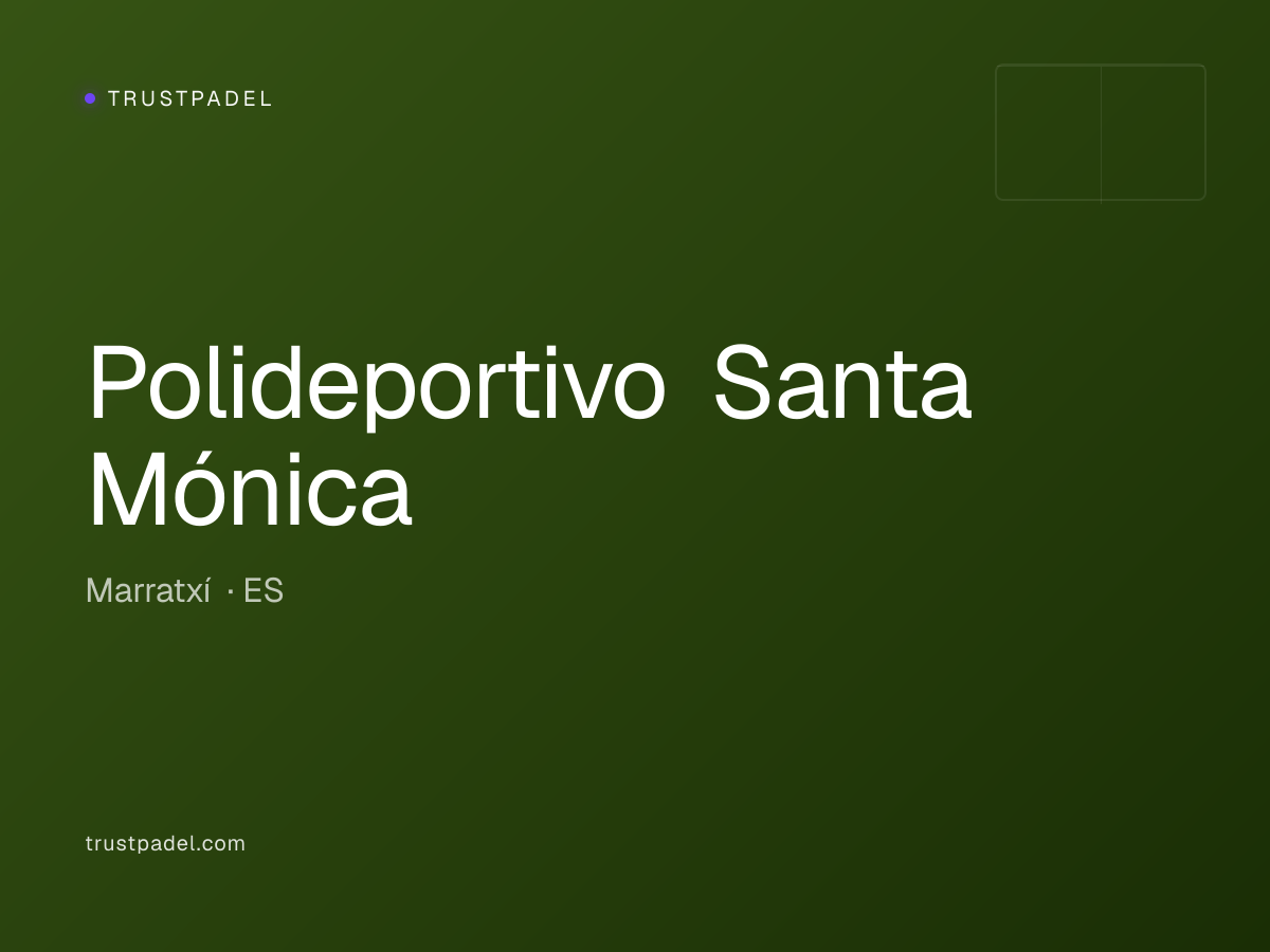 Polideportivo Santa Mónica padel club