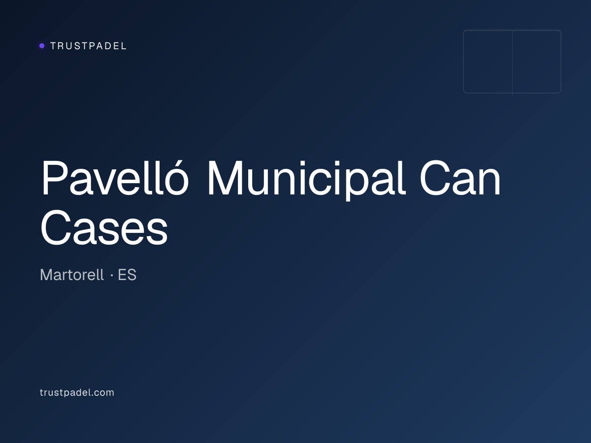 Pavelló Municipal Can Cases padel club