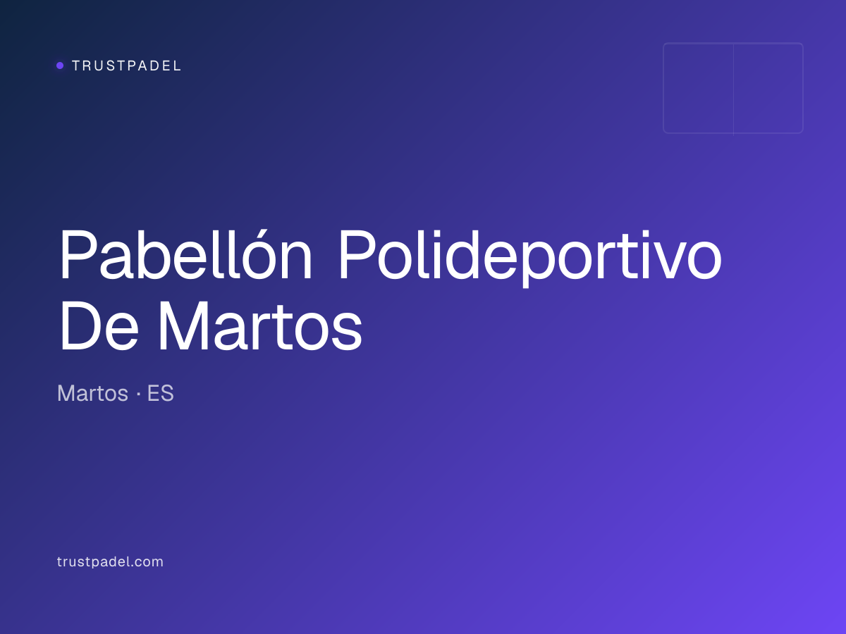 Pabellón Polideportivo De Martos padel club