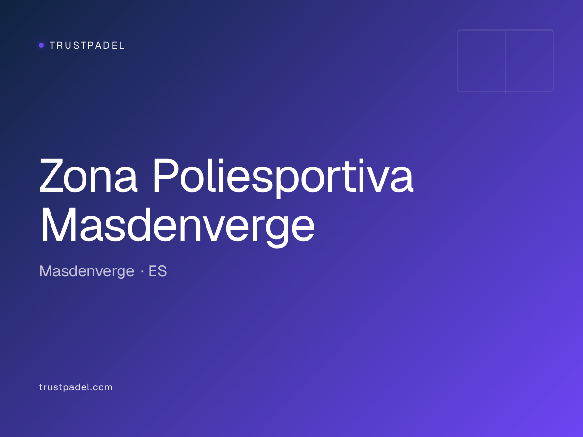 Zona Poliesportiva Masdenverge padel club