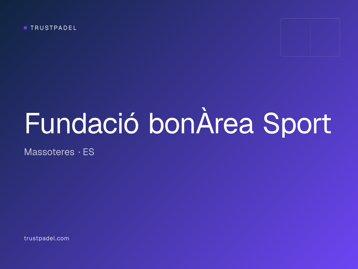 Fundació bonÀrea Sport padel club