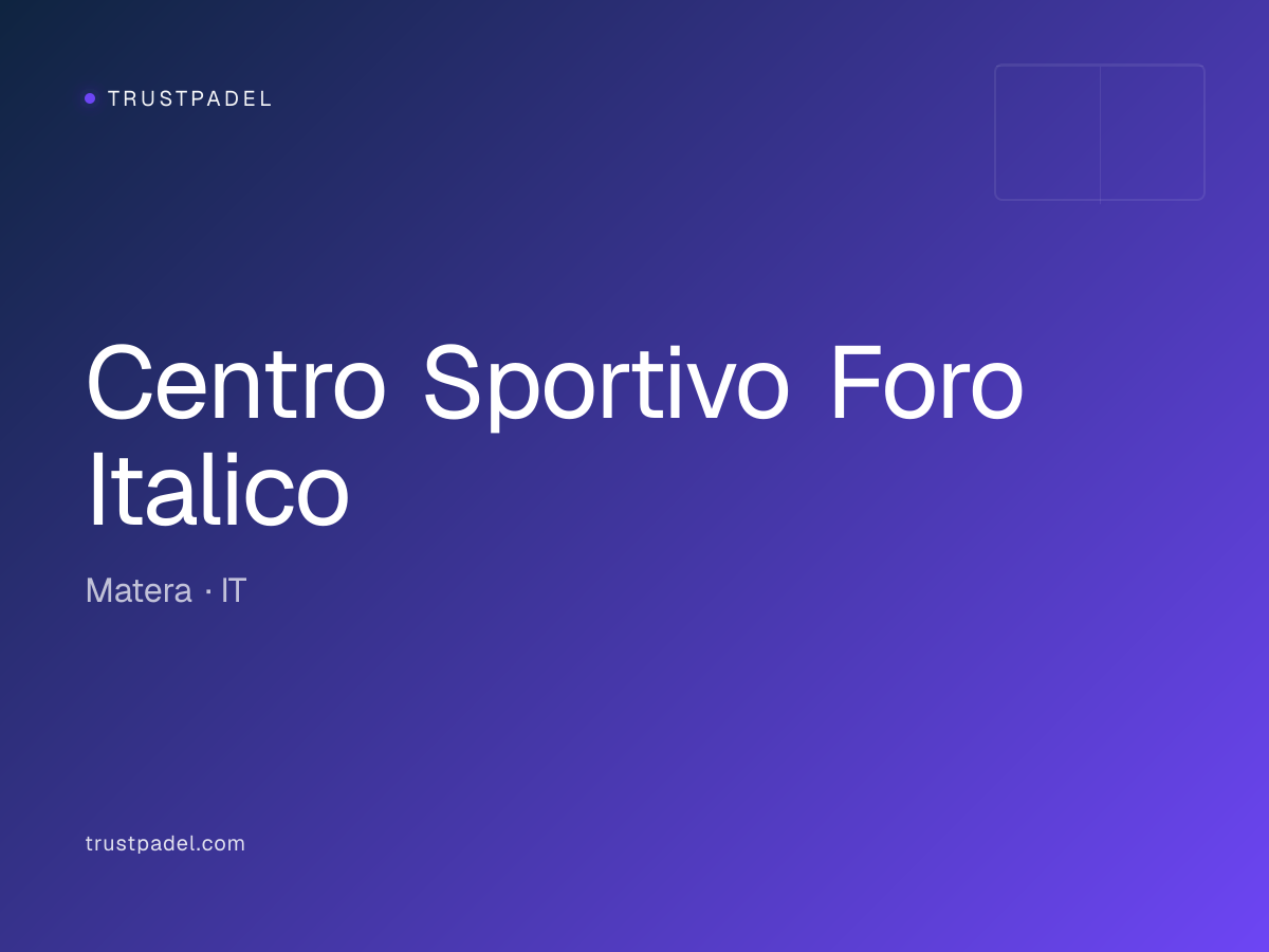 Centro Sportivo Foro Italico padel club