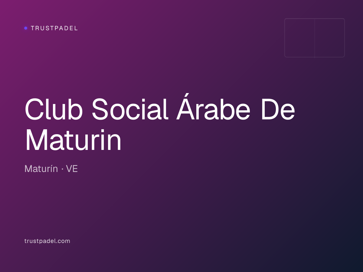 Club Social Árabe De Maturin padel club