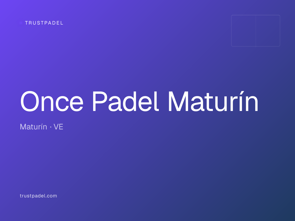 Once Padel Maturín padel club