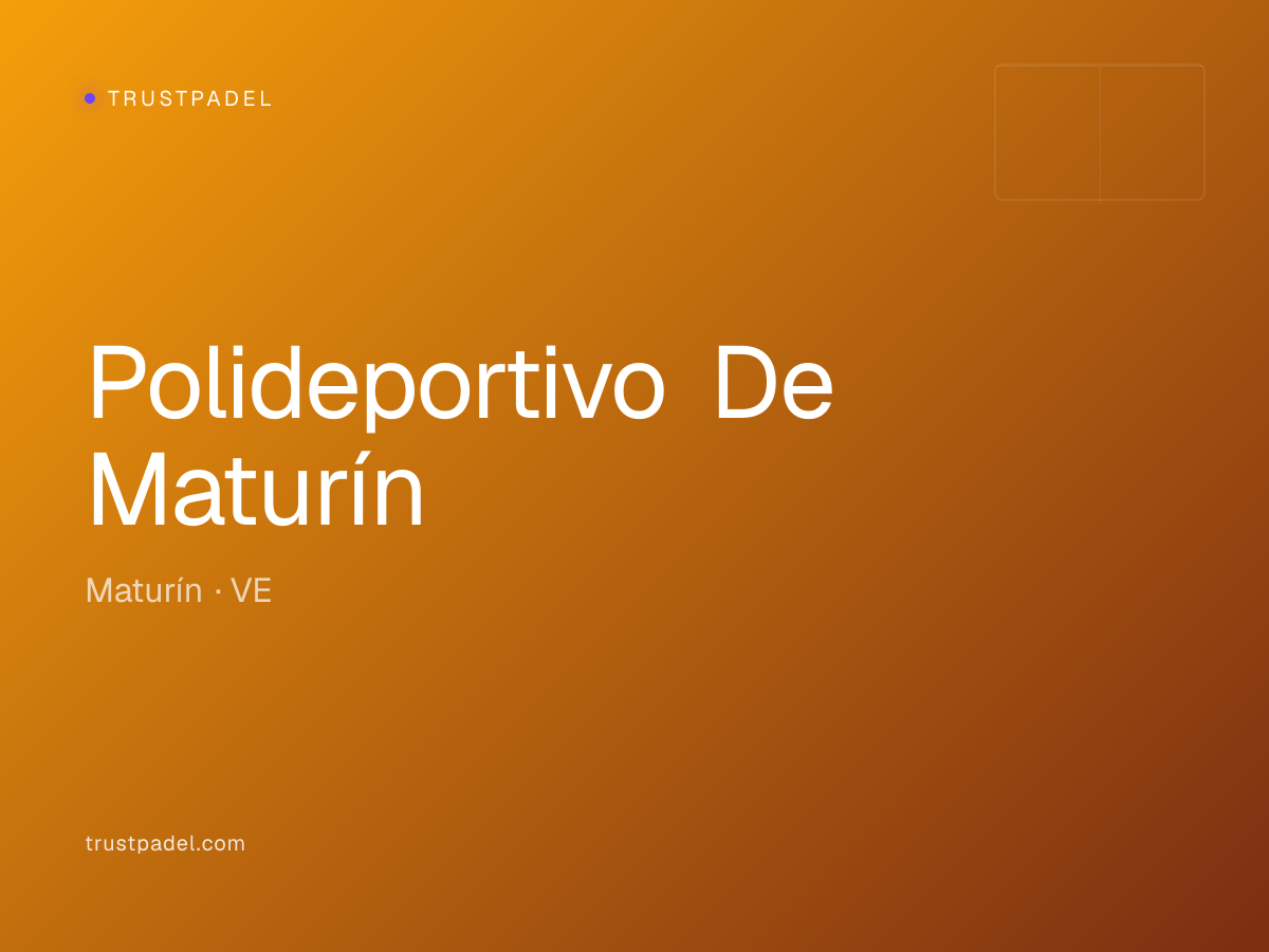 Polideportivo De Maturín padel club