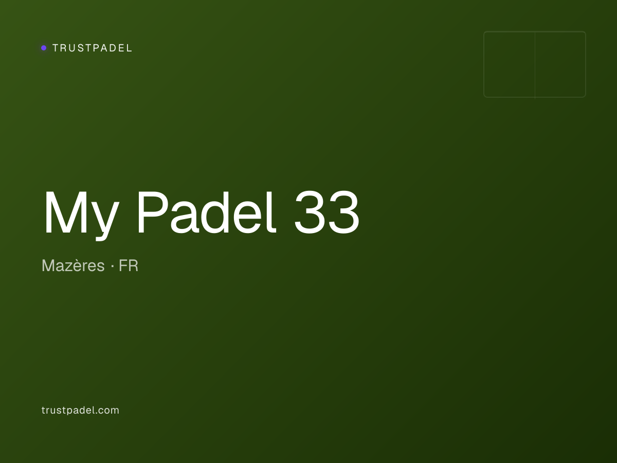 My Padel 33 padel club