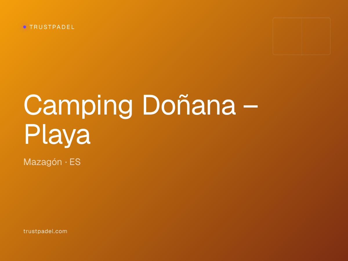 Camping Doñana – Playa padel club