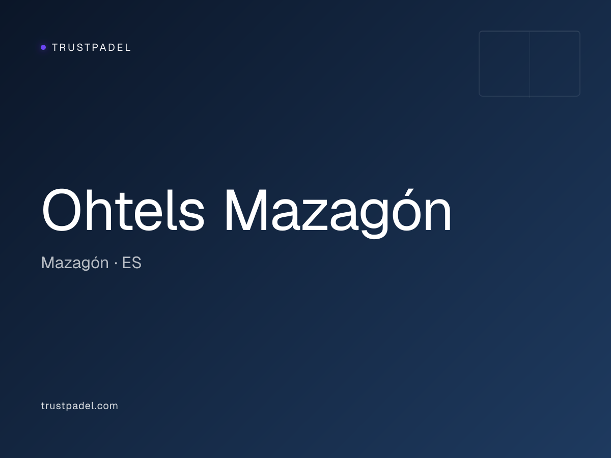 Ohtels Mazagón padel club