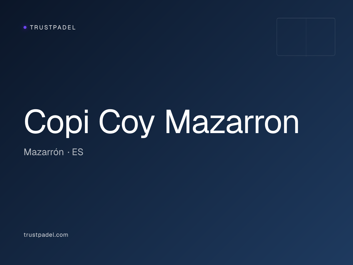 Copi Coy Mazarron padel club