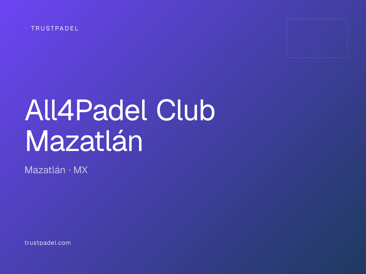 All4Padel Club Mazatlán padel club