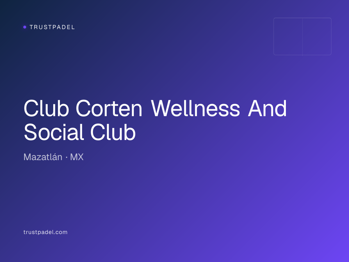 Club Corten Wellness And Social Club padel club
