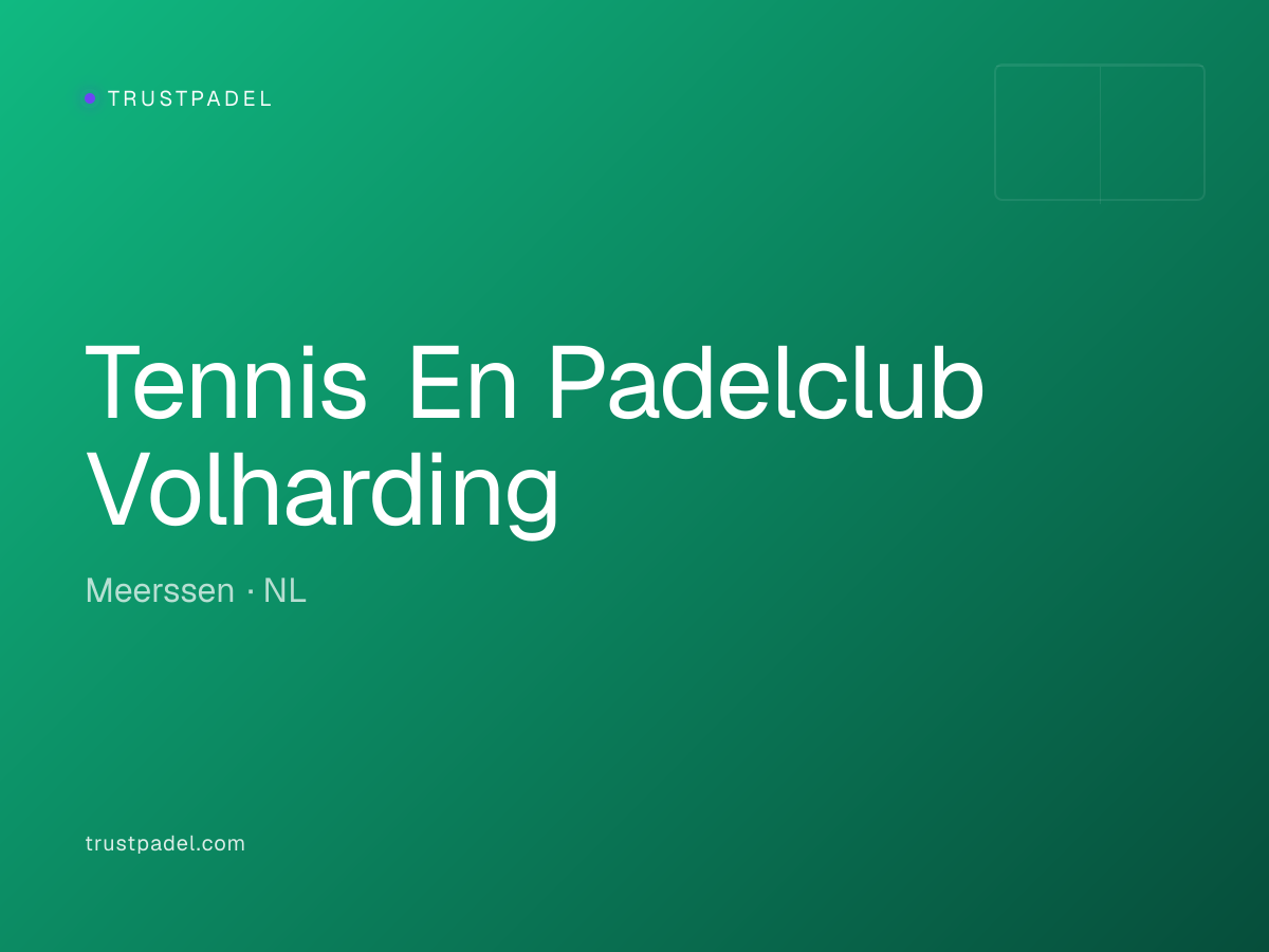 Tennis En Padelclub Volharding padel club