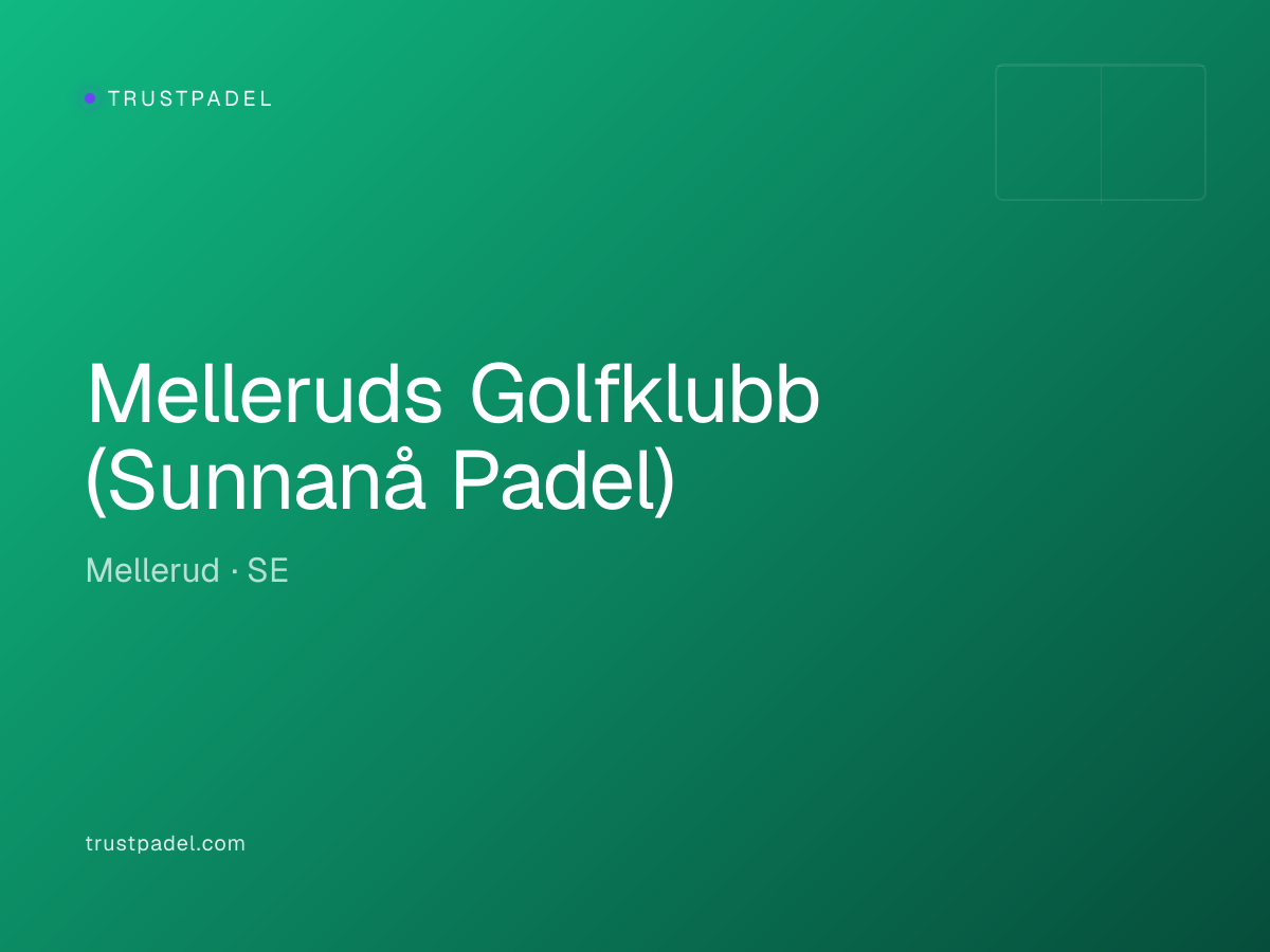 Melleruds Golfklubb (Sunnanå Padel) padel club