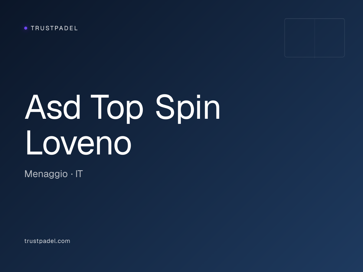 Asd Top Spin Loveno padel club