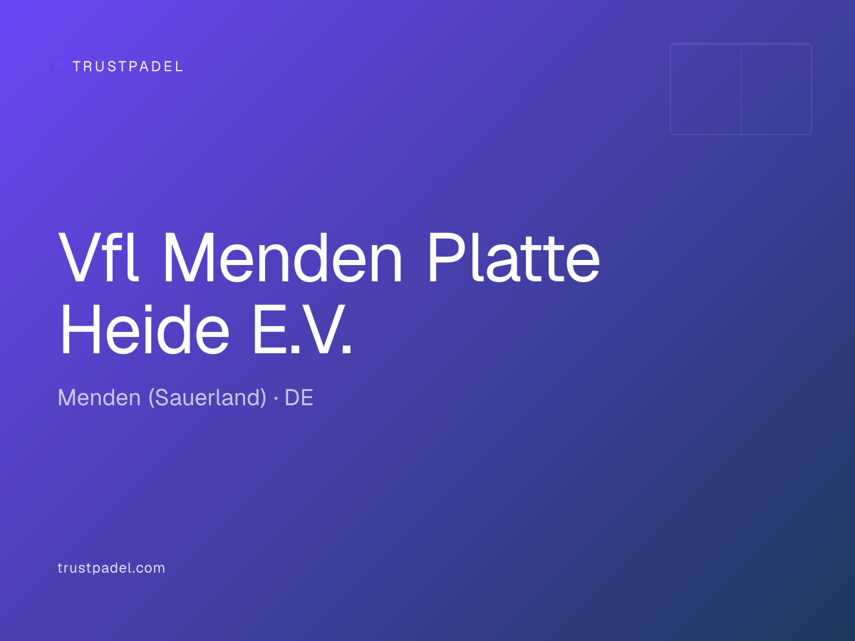Vfl Menden Platte Heide E.V. padel club