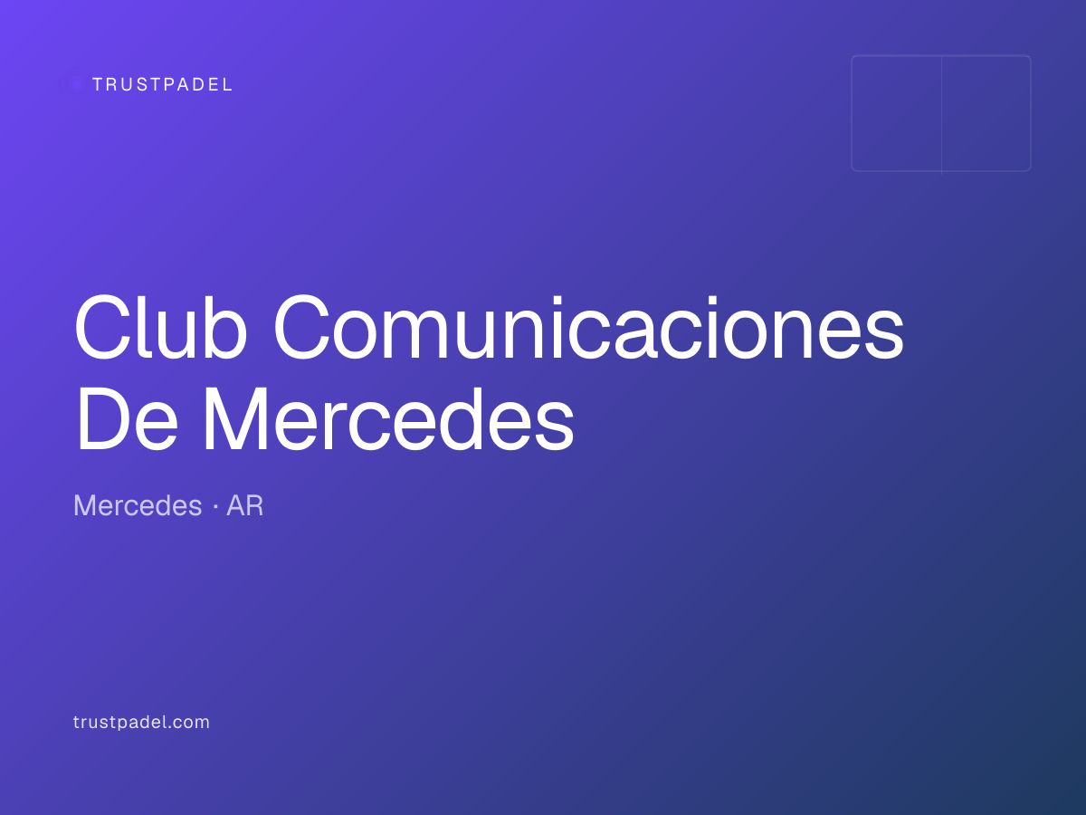 Club Comunicaciones De Mercedes padel club