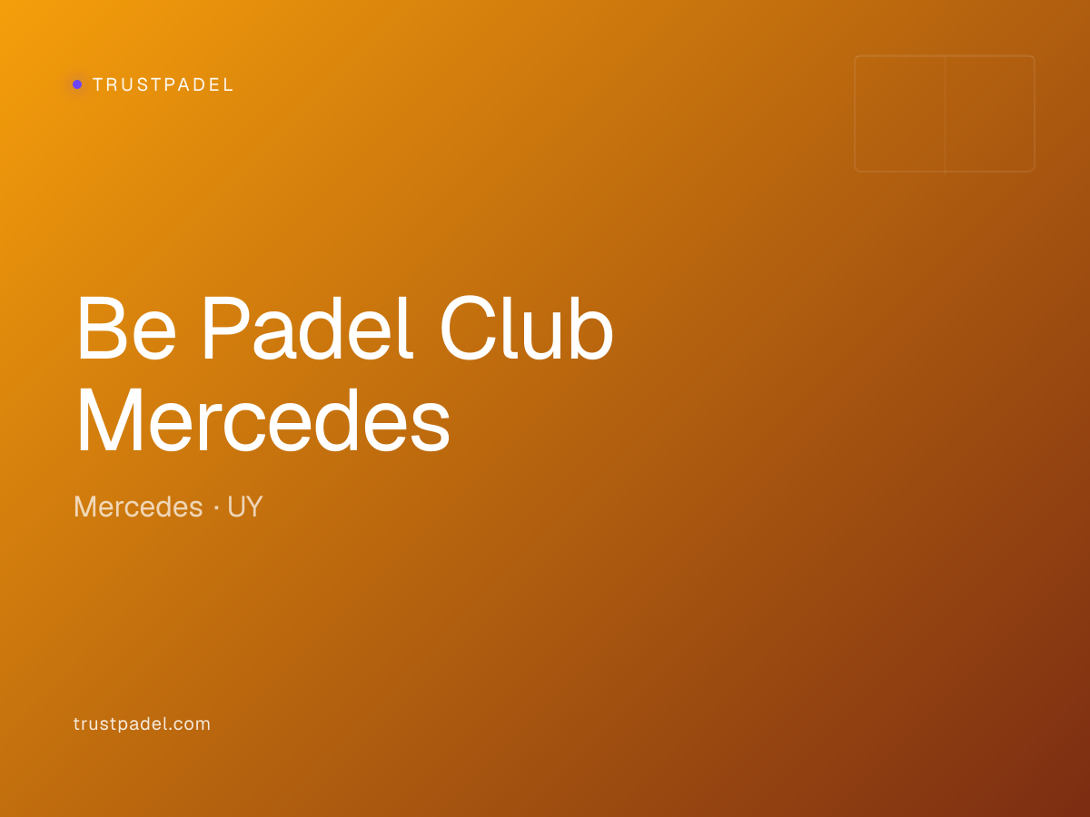 Be Padel Club Mercedes padel club