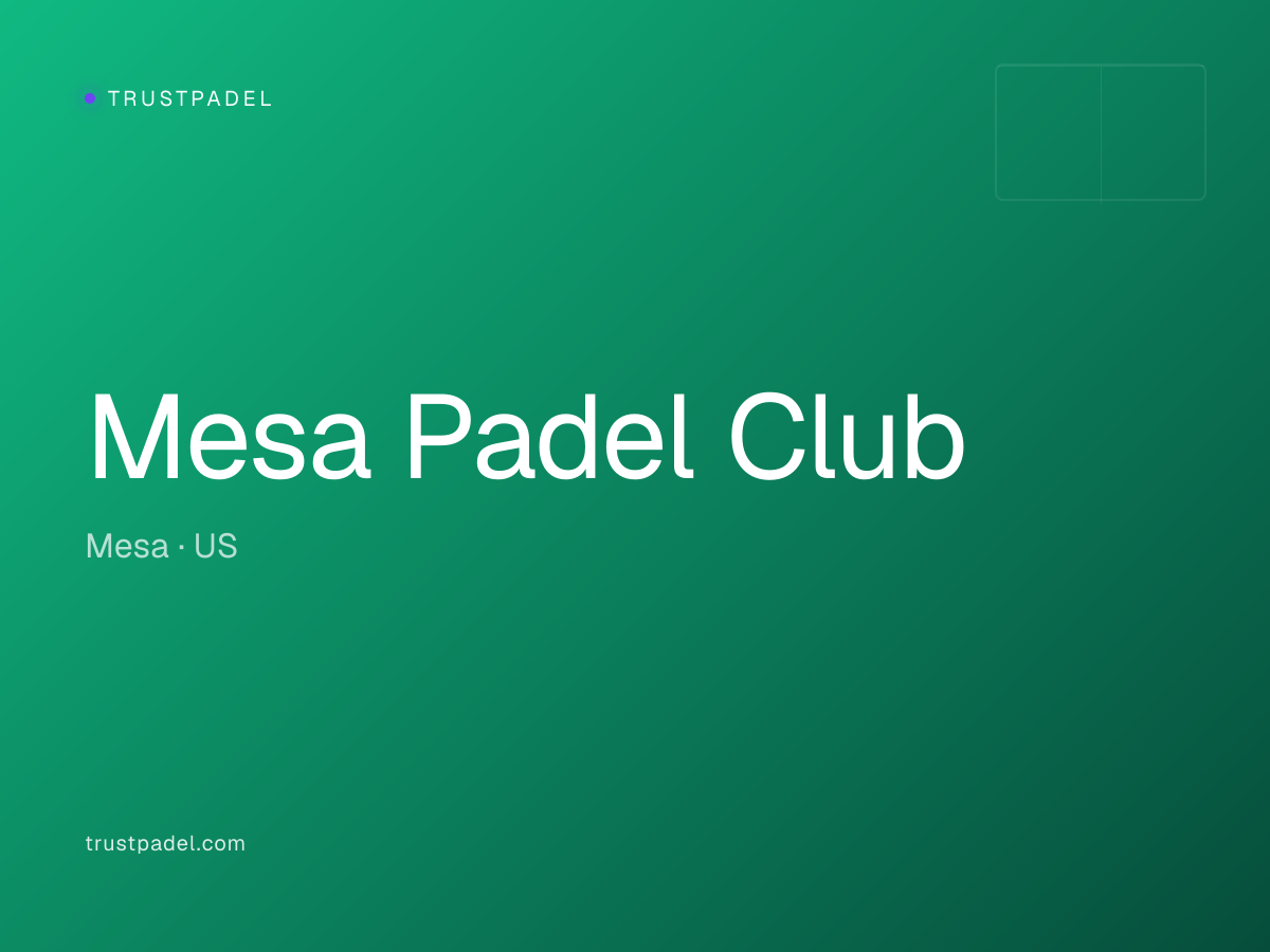 Mesa Padel Club padel club