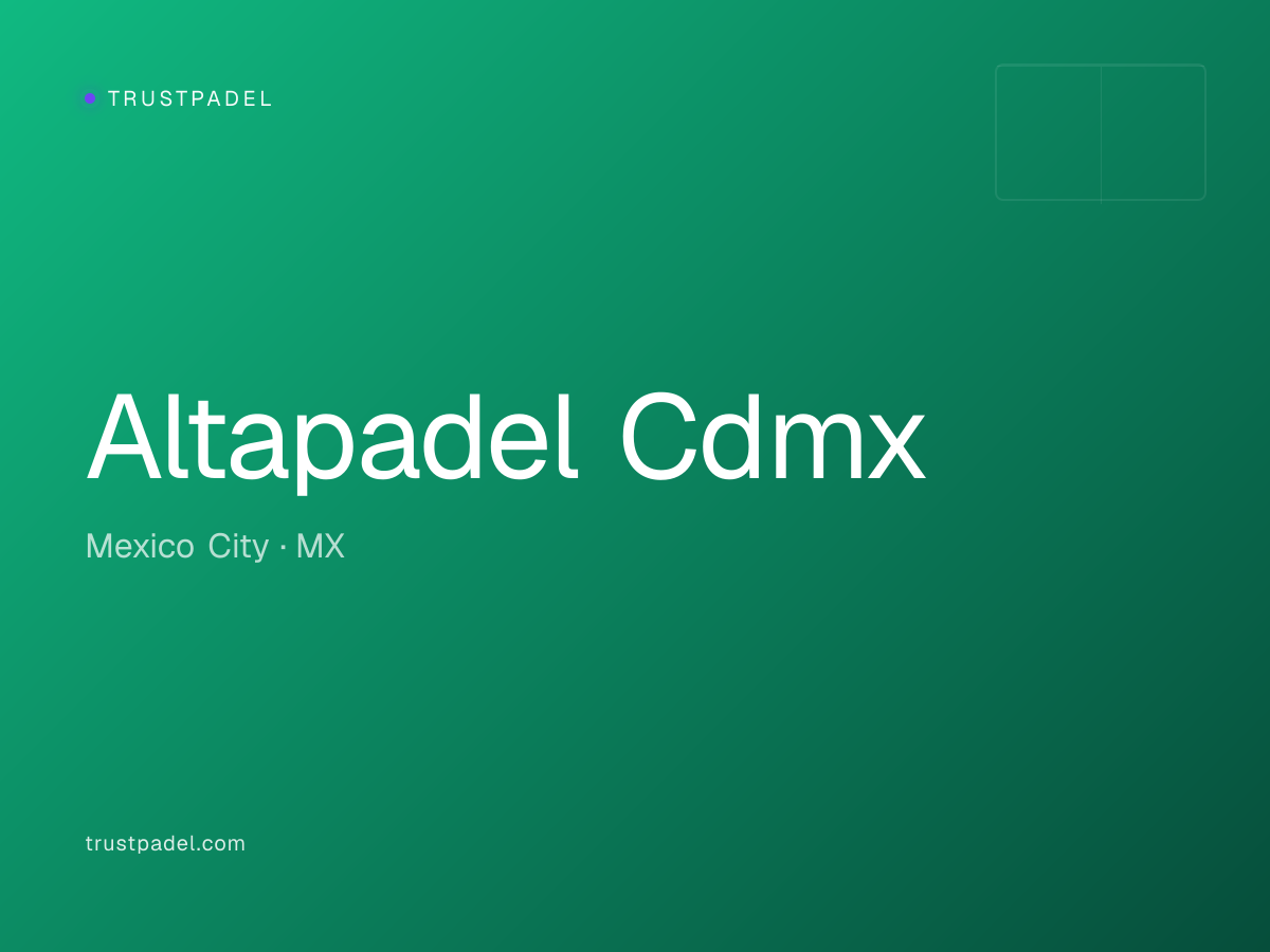 Altapadel Cdmx padel club