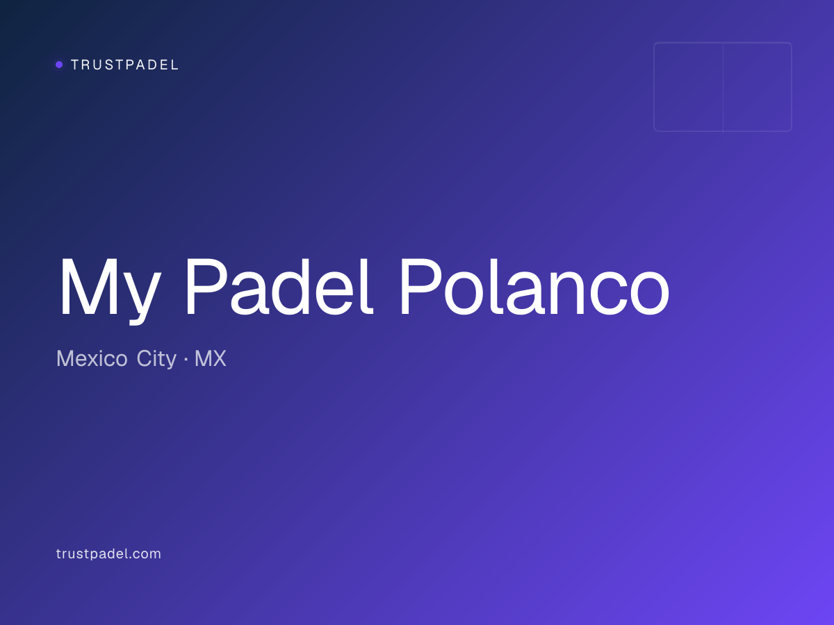 My Padel Polanco padel club