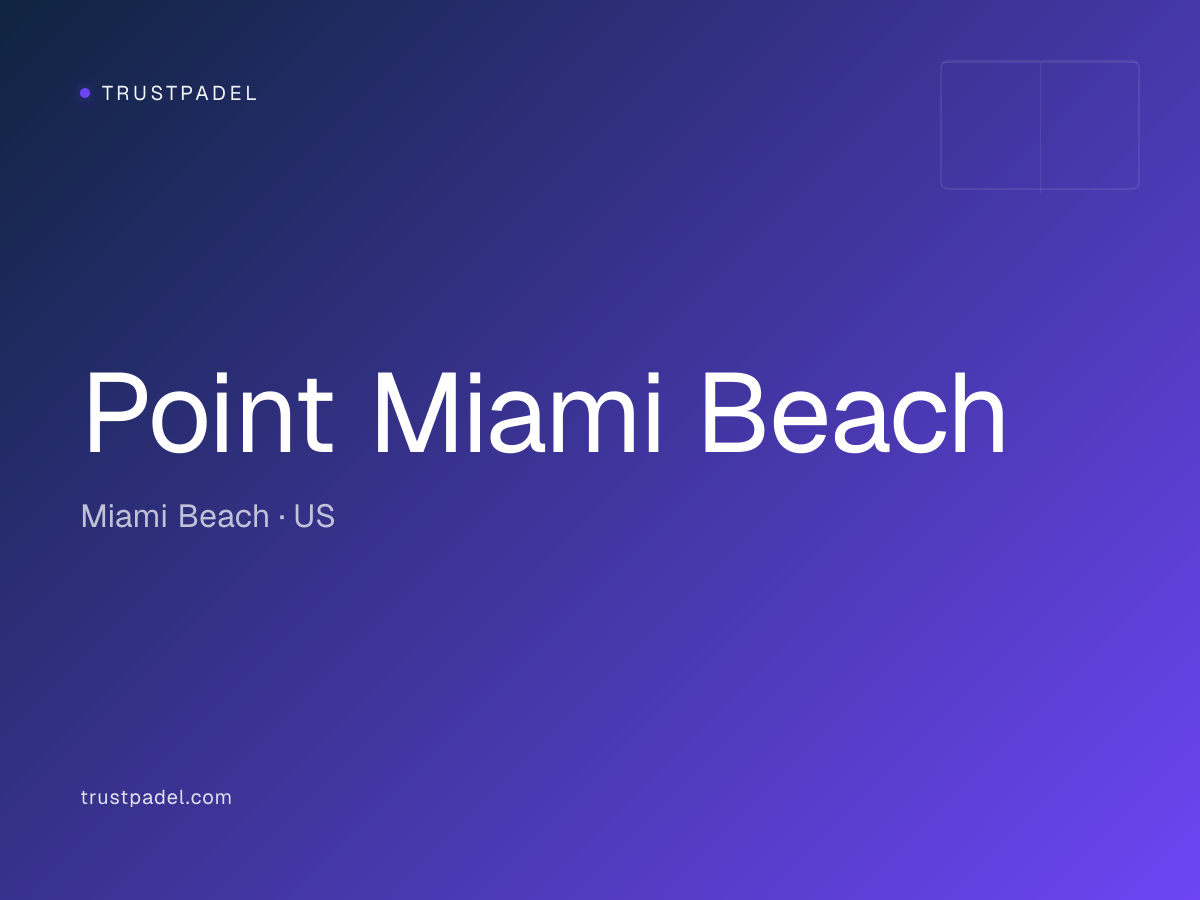 Point Miami Beach padel club