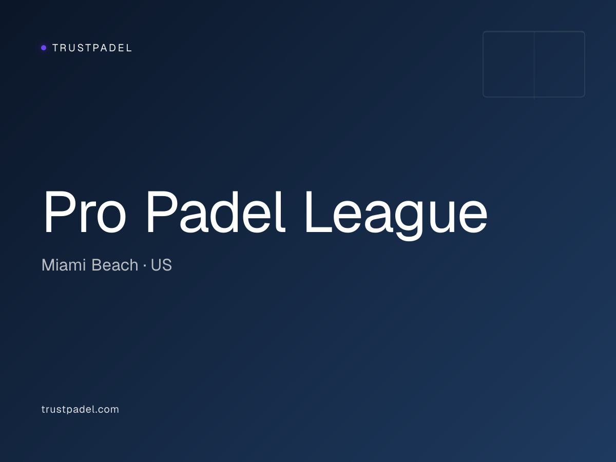 Pro Padel League padel club