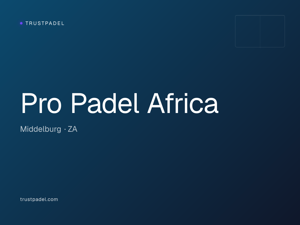 Pro Padel Africa padel club