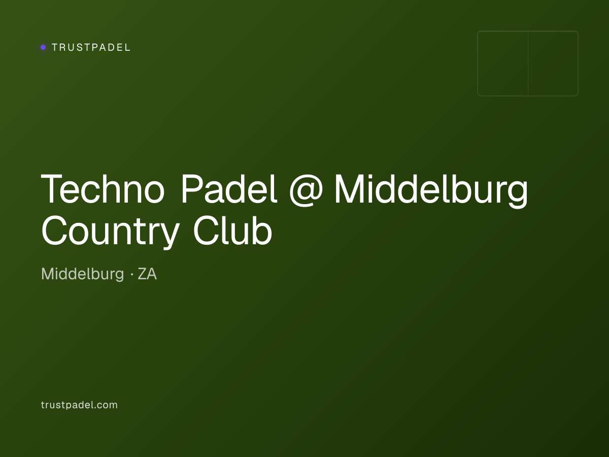 Techno Padel @ Middelburg Country Club padel club