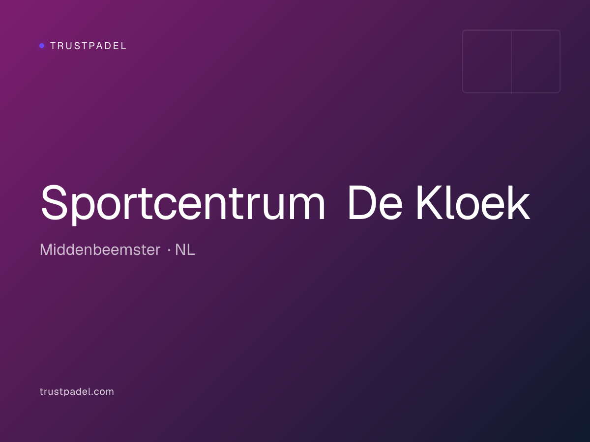 Sportcentrum De Kloek padel club