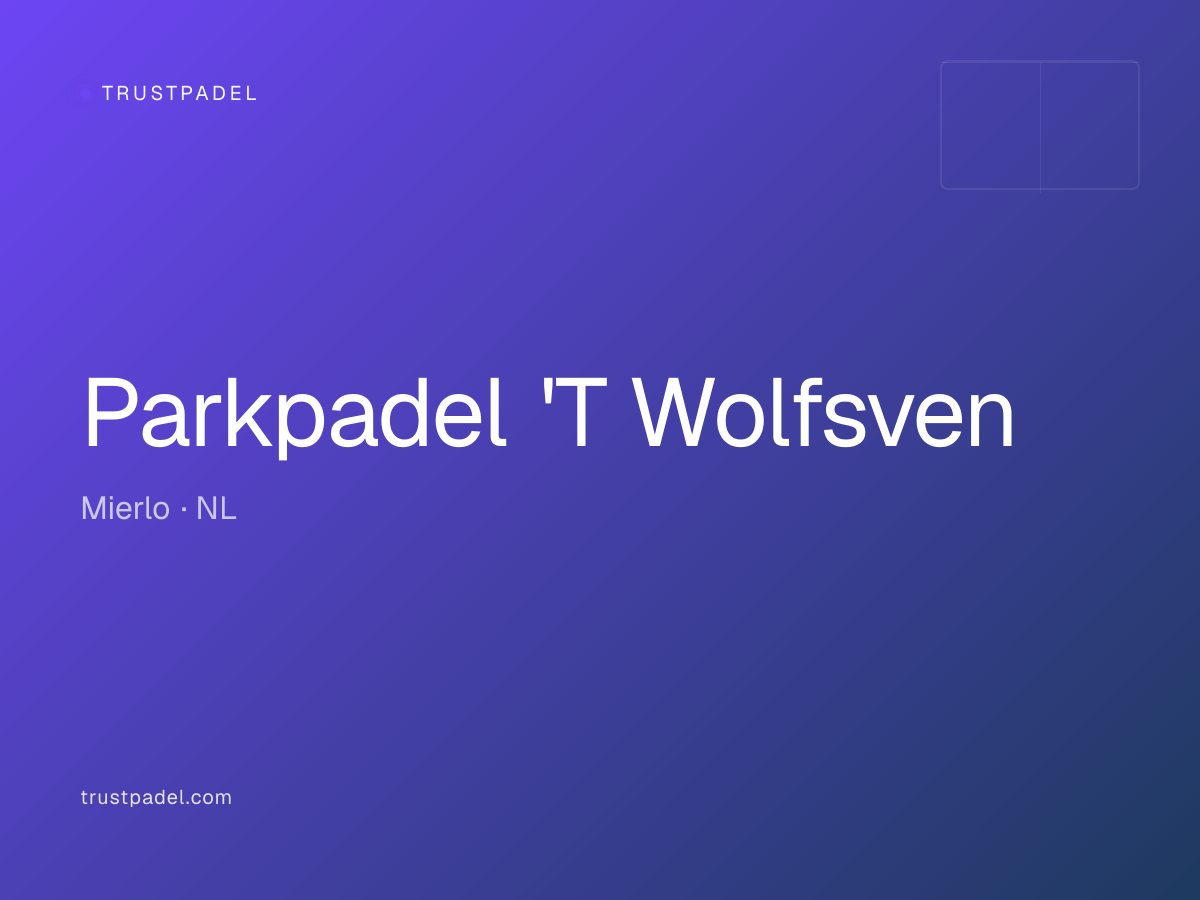 Parkpadel 'T Wolfsven padel club