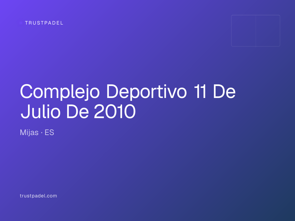 Complejo Deportivo 11 De Julio De 2010 padel club