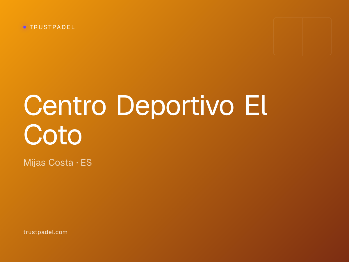 Centro Deportivo El Coto padel club
