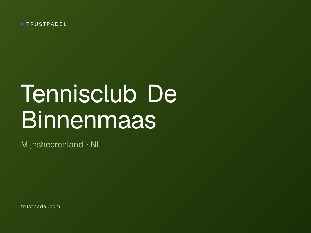 Tennisclub De Binnenmaas padel club