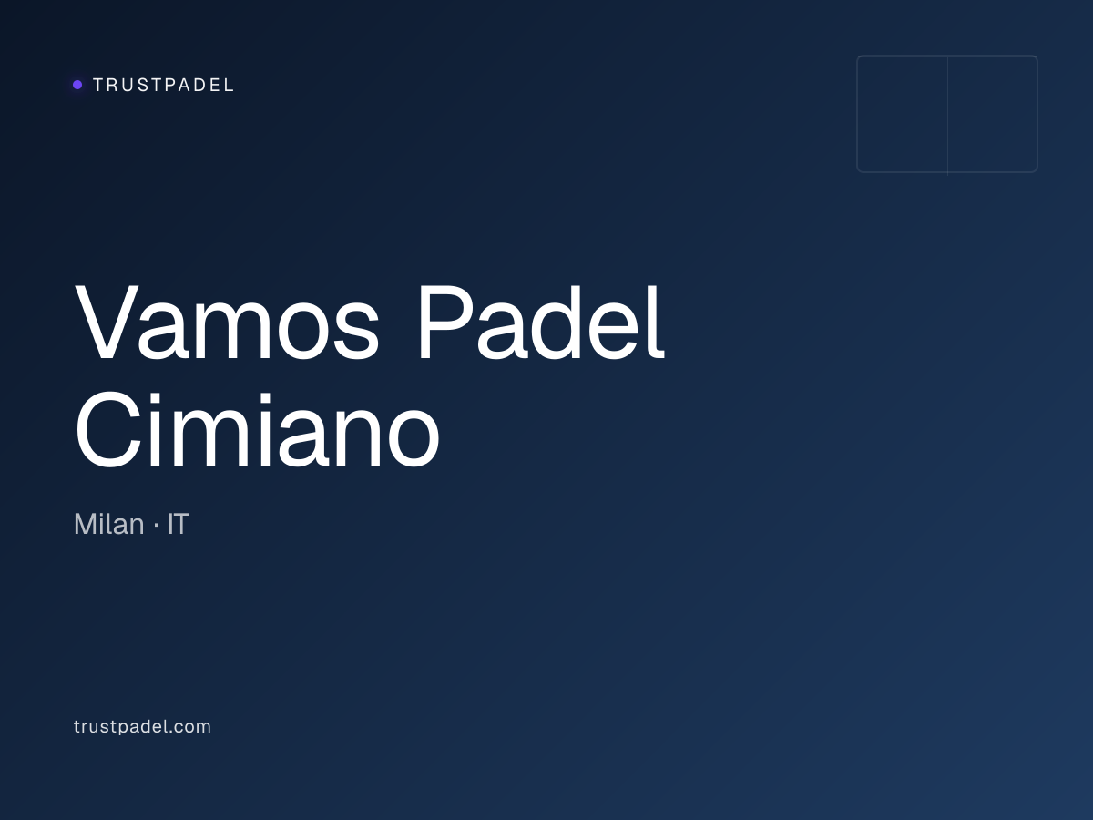 Vamos Padel Cimiano padel club