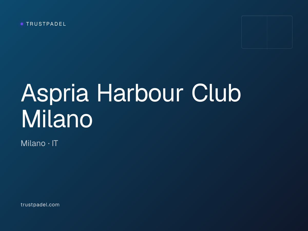 Aspria Harbour Club Milano padel club