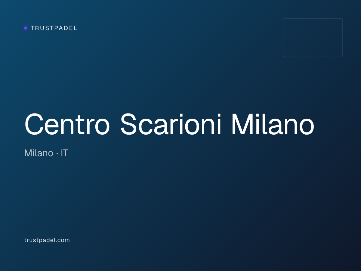 Centro Scarioni Milano padel club