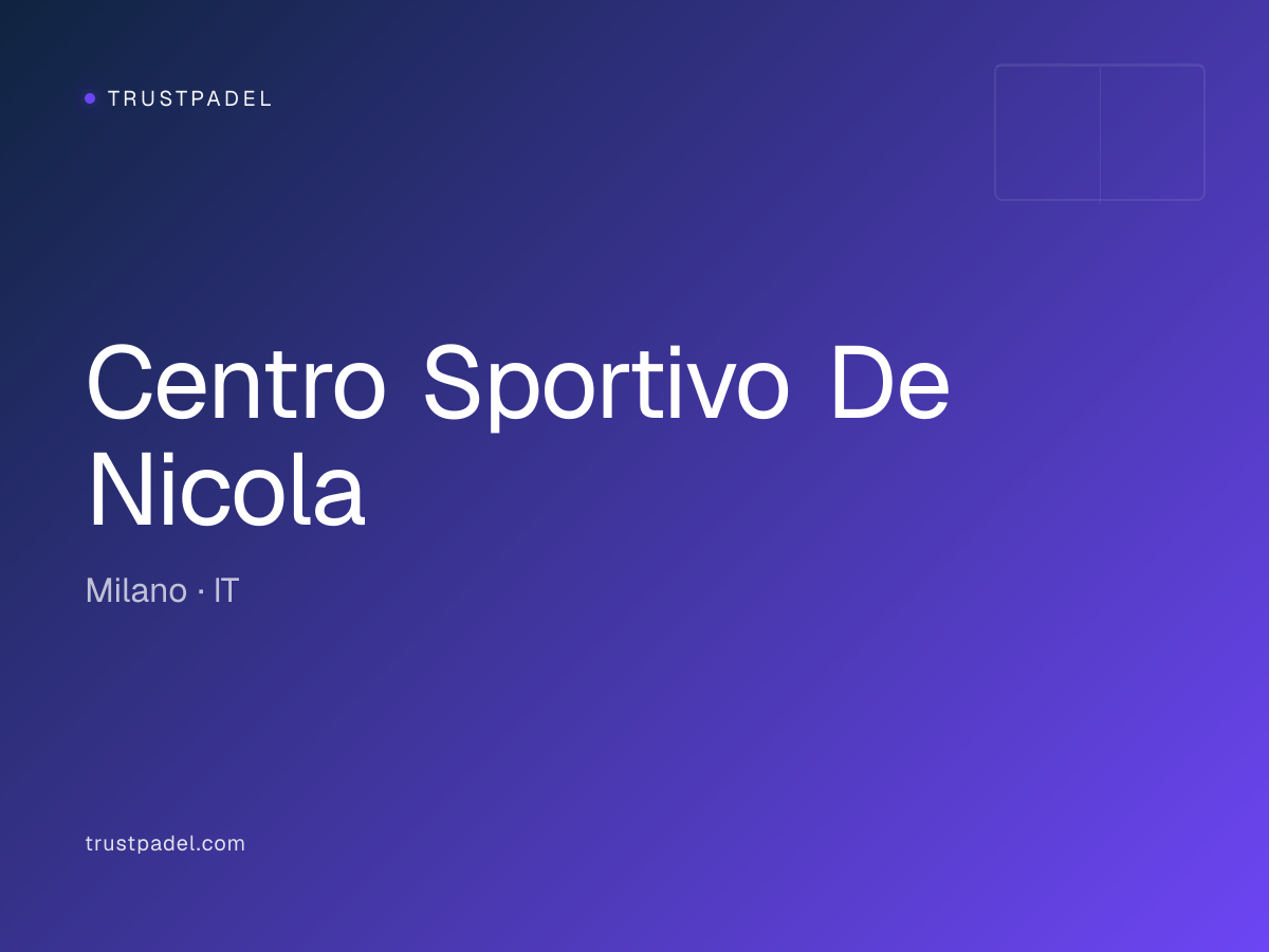 Centro Sportivo De Nicola padel club