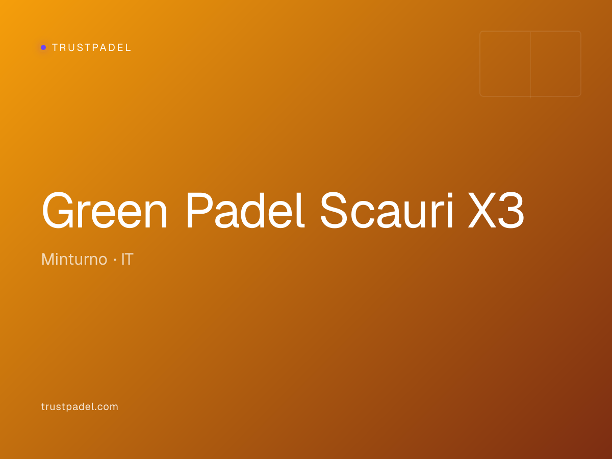 Green Padel Scauri X3 padel club