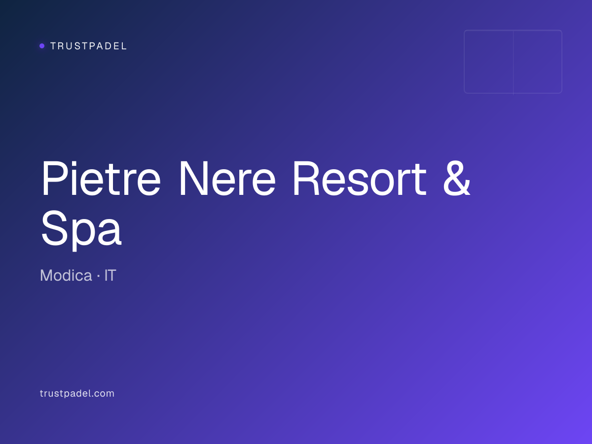 Pietre Nere Resort & Spa padel club