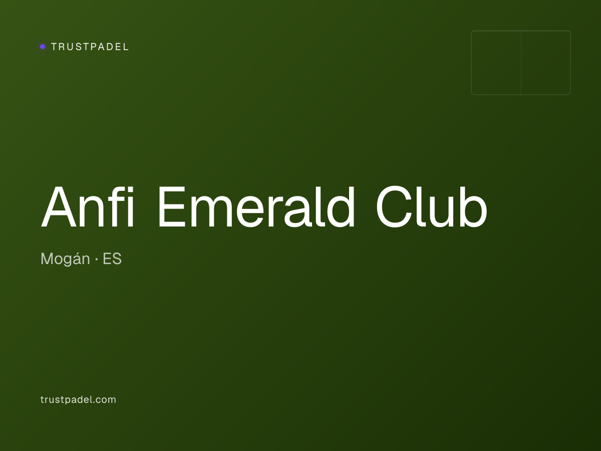 Anfi Emerald Club padel club