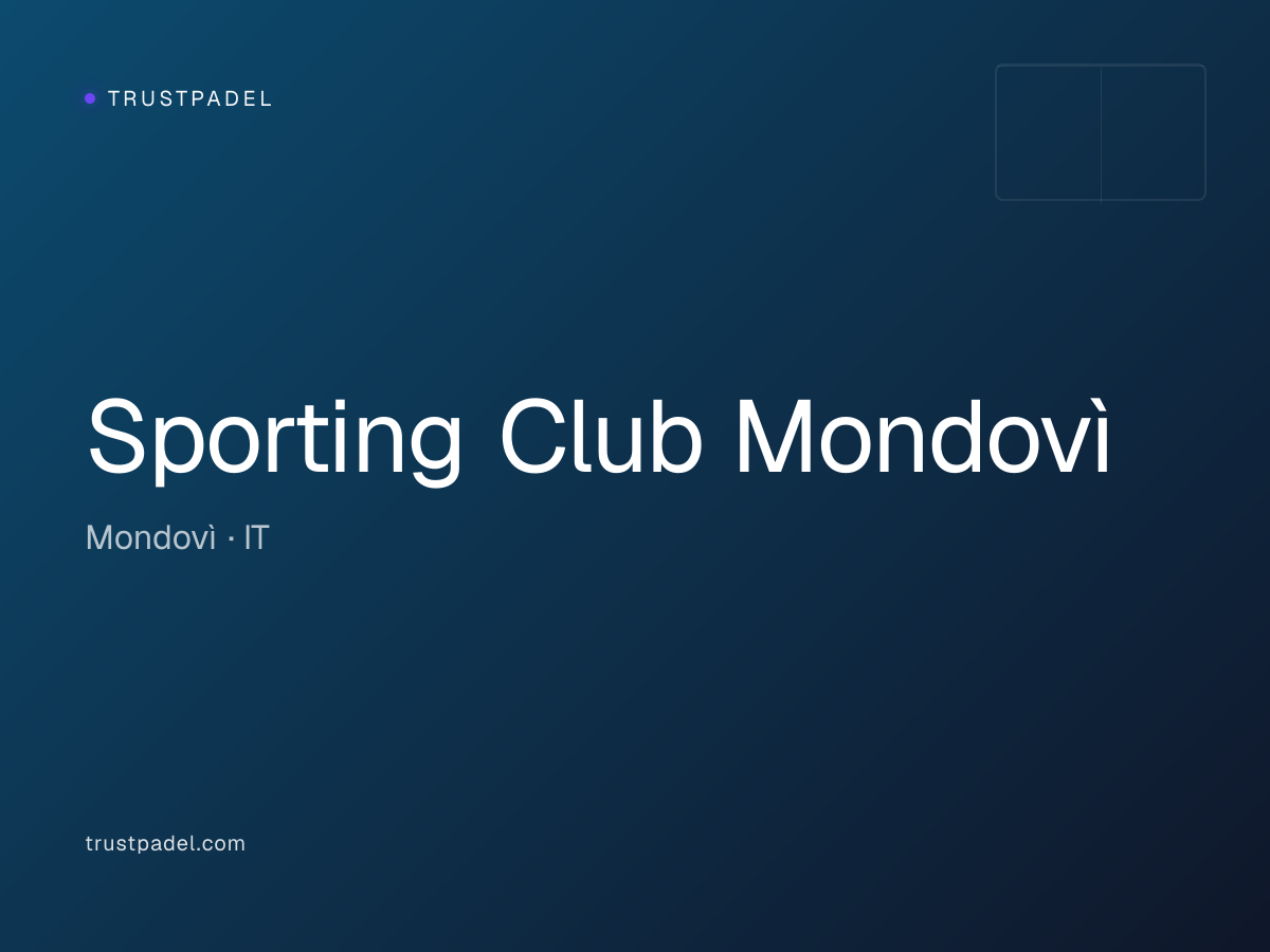 Sporting Club Mondovì padel club
