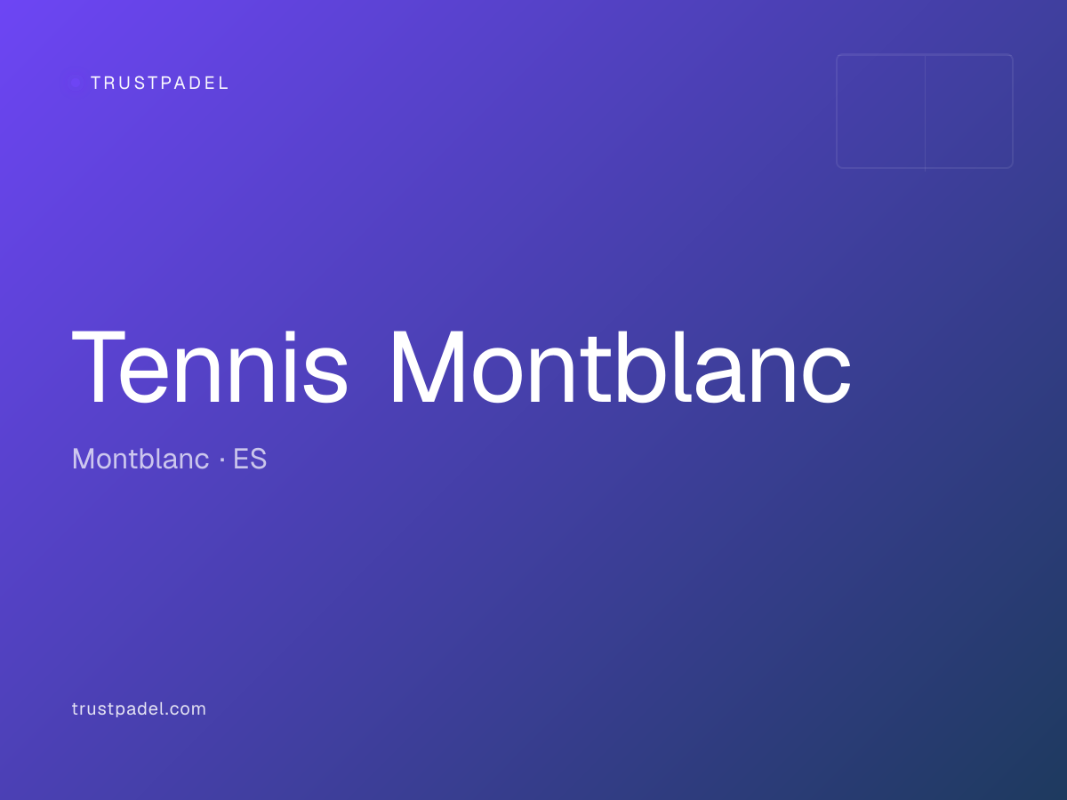 Tennis Montblanc padel club