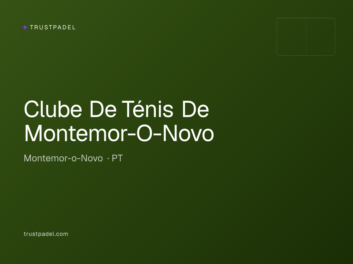 Clube De Ténis De Montemor-O-Novo padel club