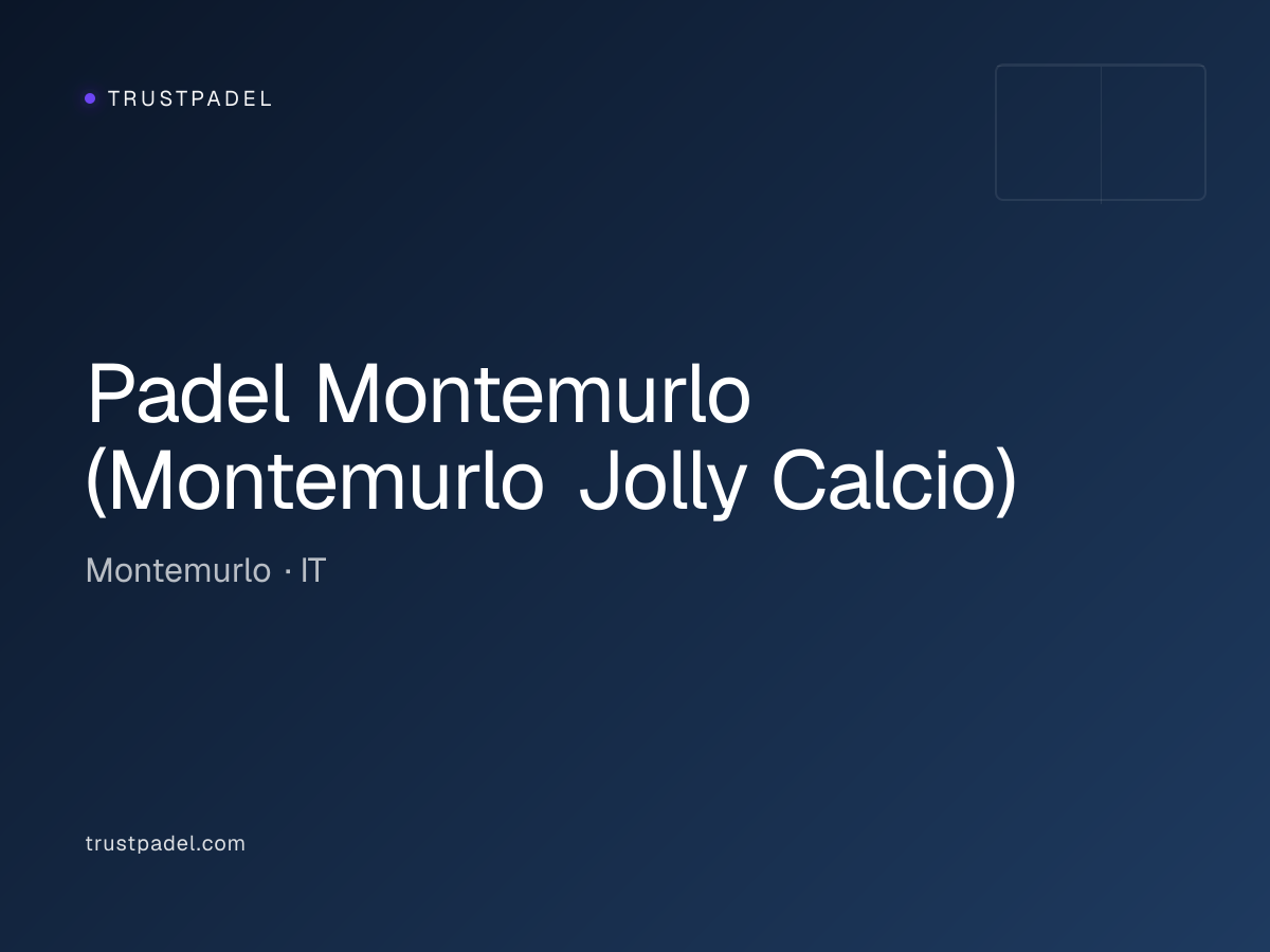 Padel Montemurlo (Montemurlo Jolly Calcio) padel club
