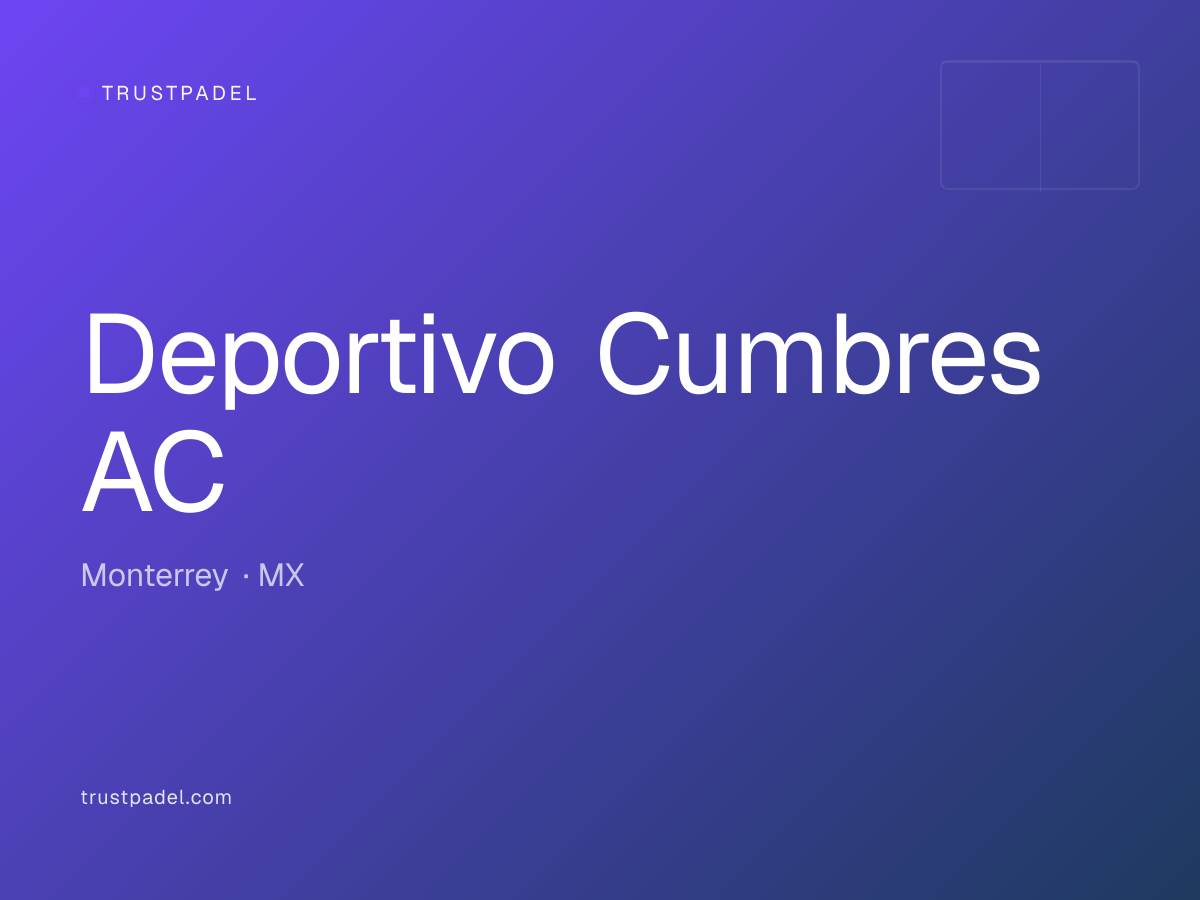 Deportivo Cumbres AC padel club