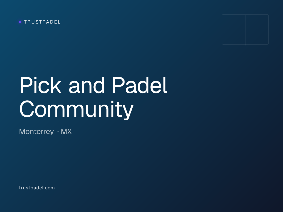 Pick and Padel Community padel club