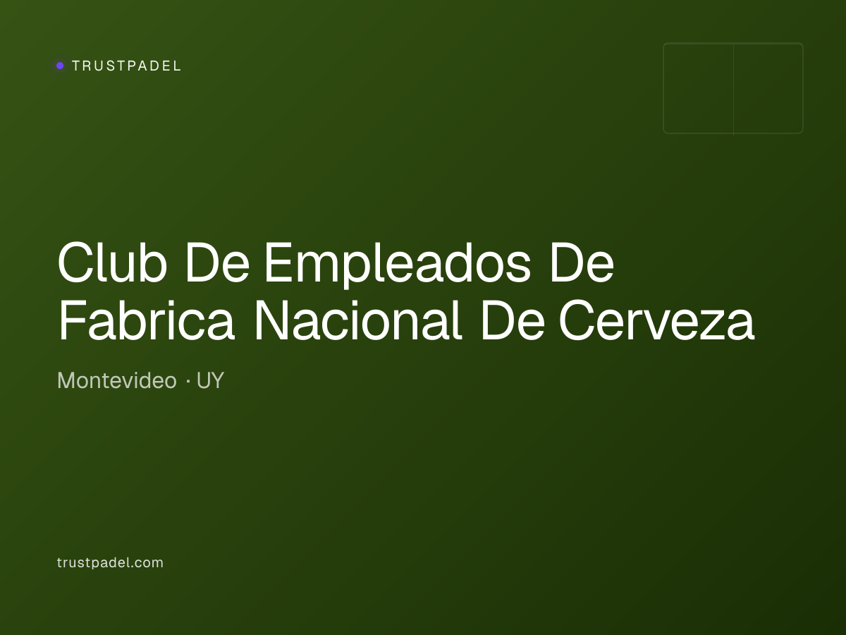 Club De Empleados De Fabrica Nacional De Cerveza padel club