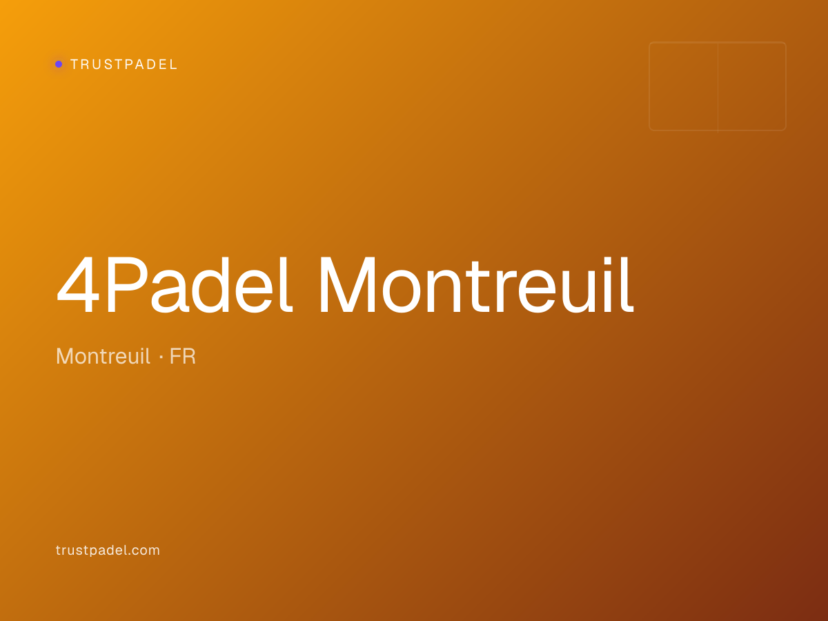 4Padel Montreuil padel club