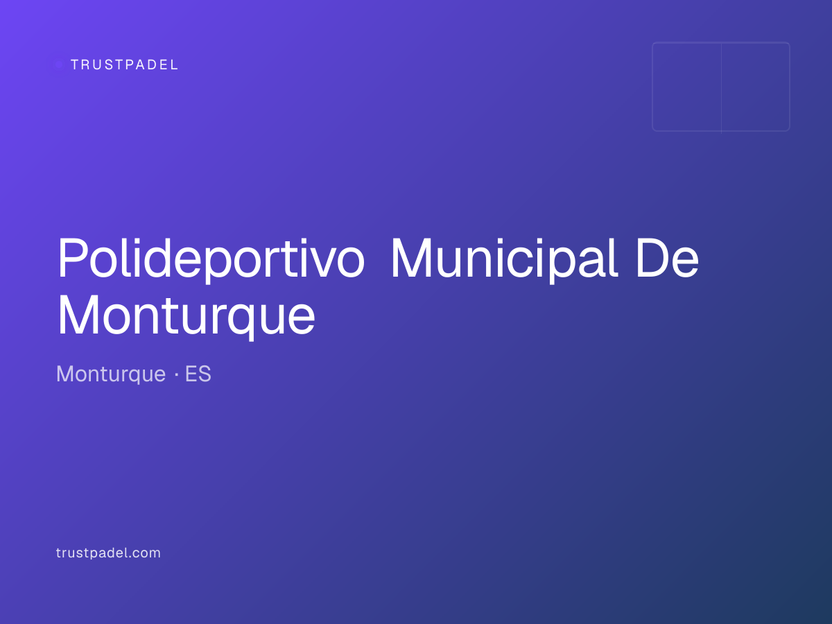 Polideportivo Municipal De Monturque padel club